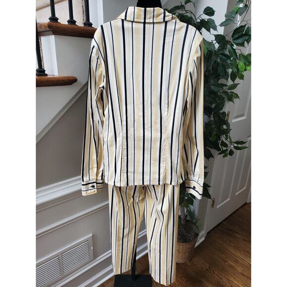 Sport Collection Striped Long Sleeve Collared Shirt & Pant 2 Piece Suit Size M - Picture 7 of 12